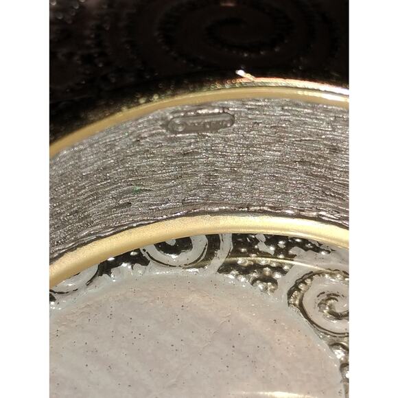 Vintage Christian Dior Gold & Silver Rhinestone Cuff - Picture 6 of 8